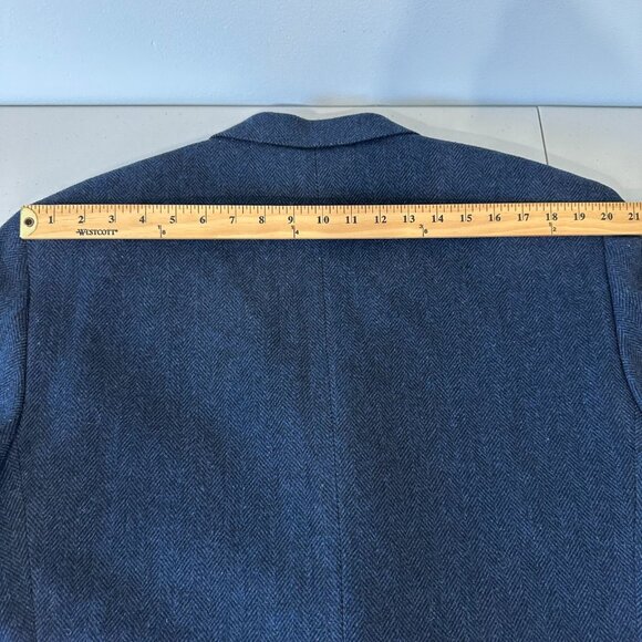Brooks Brothers Blazer 48L Blue Herringbone 100% Wool Regent Fit Lined - Picture 10 of 12